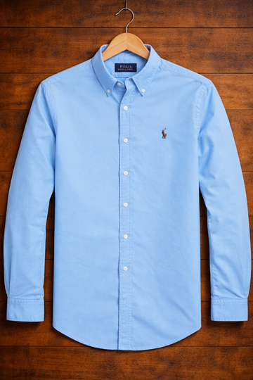 Sky Blue Oxford Shirt (Multi Logo)