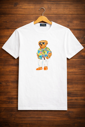 ABD Teddy Tshirt White (printed)
