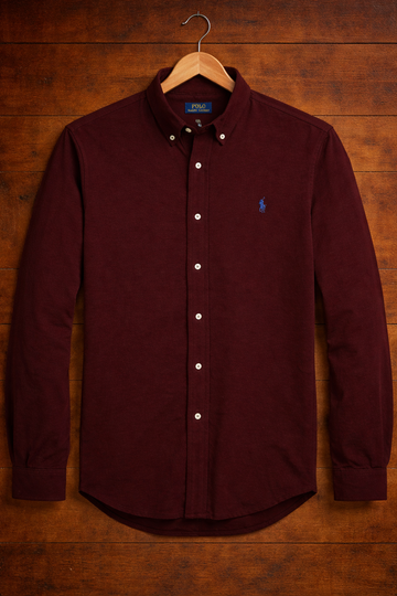 Wine Oxford Shirt (Multi Logo)